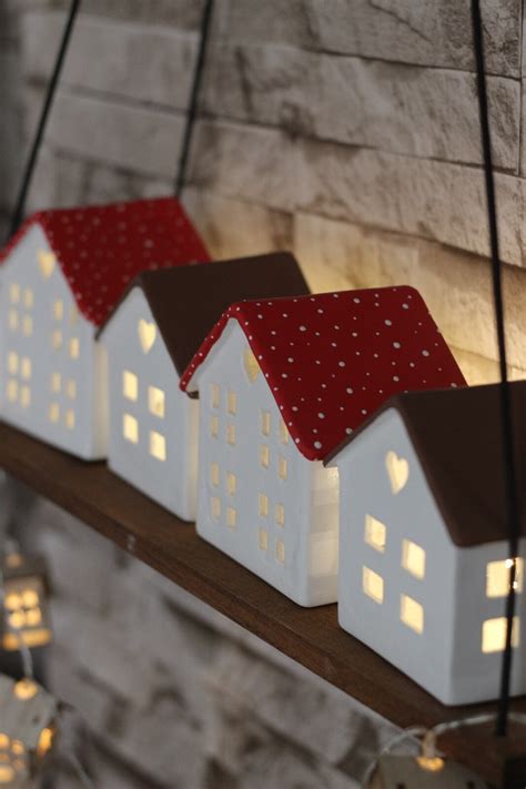 Ceramic Tealight Holder Ceramic House Clay House Tea Light Etsy