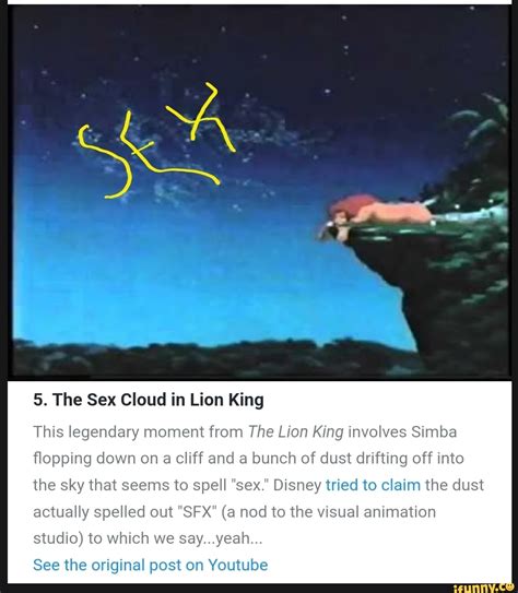 5 The Sex Cloud In Lion King This Legendary Moment From The Lion King Involves Simba Flopping