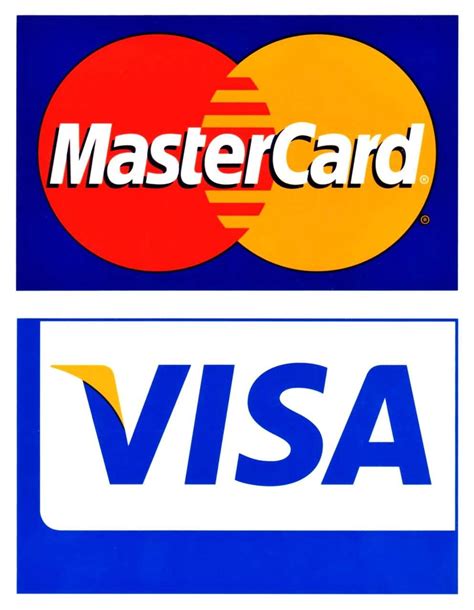 Visa Mastercard Decal Sticker