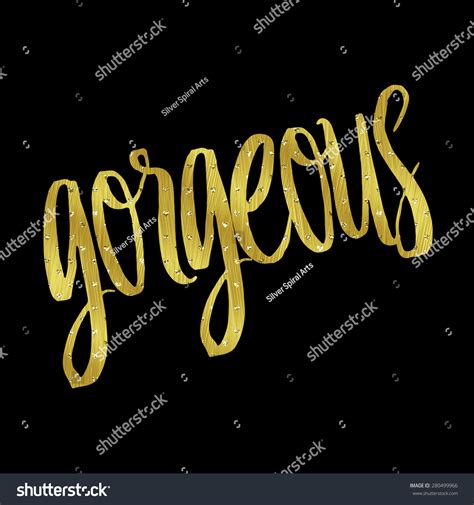 Gorgeous Gold Faux Foil Metallic Glitter Stock Illustration 280499966