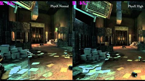 Batman Arkham Asylum Physx Comparison Normal Vs High Youtube