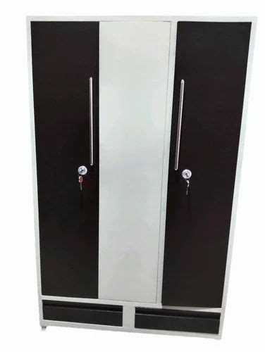 With Locker Double Door Mild Steel Almirah Shelves Without Mirror