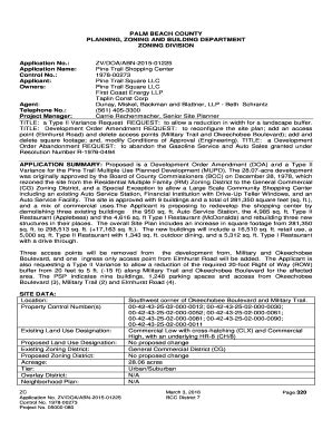 Fillable Online PALM BEACH COUNTY PLANNING ZONING AND BUILDING