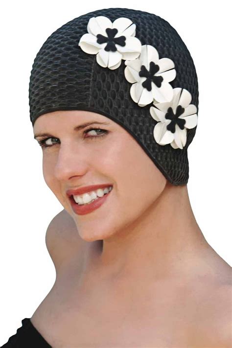 Sheridan Retro Floral Swim Cap Bathing Cap Swim Caps Retro Floral