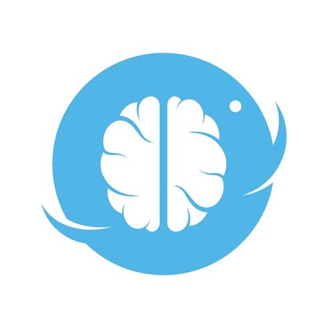 Premium Vector Blue Brain Icon Vector Illustration