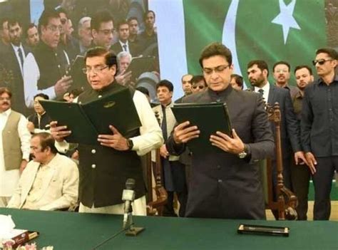 Pak Hamza Shahbaz Takes Oath As Punjab Cm Pti Backed Elahi Suffers