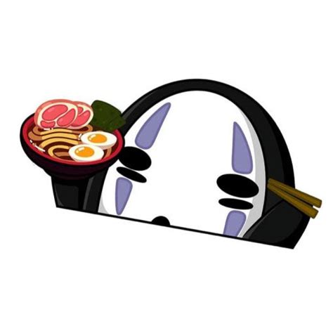 Spirited Away No Face Eating Ramen Vinyl Car Peeker Sticker