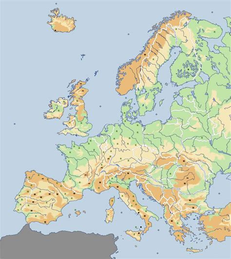 Carte Interactive Du Relief Et Des Régions De Leurope