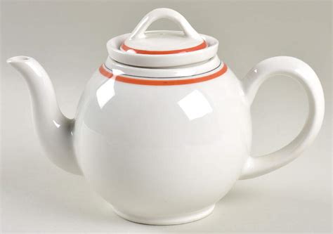 Bistrot Rust Orange Tea Pot Lid W Infuser By Porcelaine D Auteuil