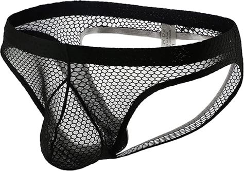 Lxiaozhu Mens Fishnet Mesh Jockstrap Erotic See Through Lingerie Sexy