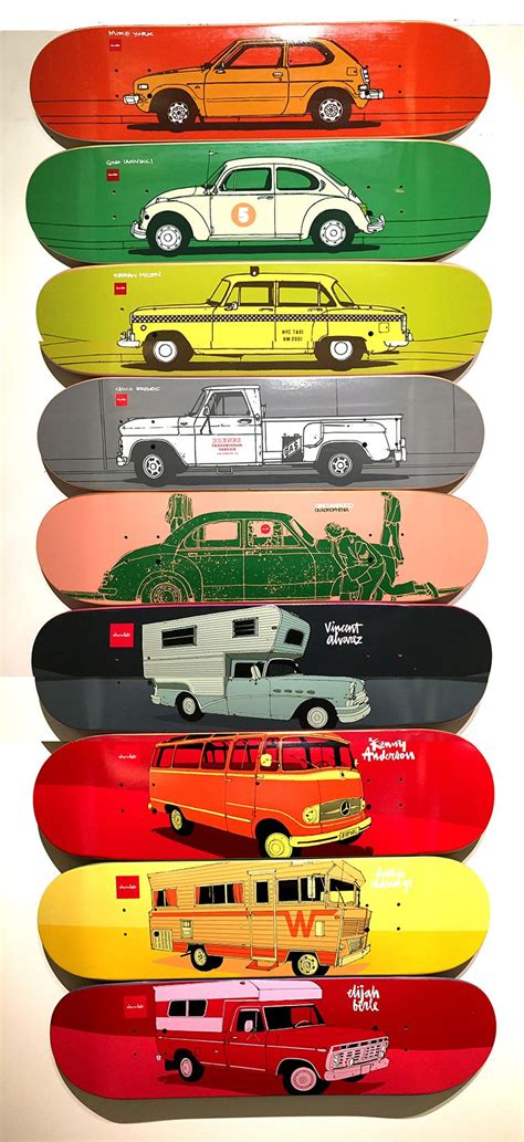 Chocolate Skateboards Car Decks Evanhecox Skateboard Deck Art