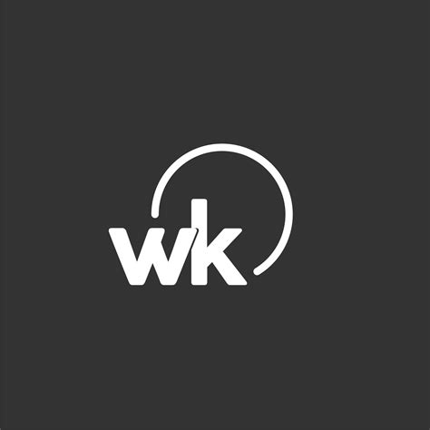 WK initial logo with rounded circle 27521771 Vector Art at Vecteezy