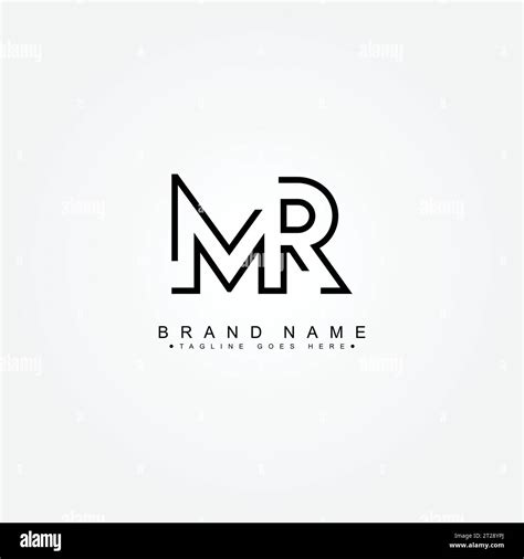 Mr Minimal Vector Logo Simple Business Logo For Monogram M And R