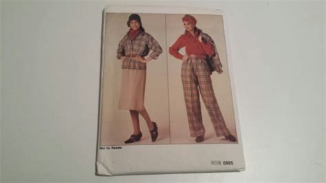 Uncut Vintage Vogue Pattern 0995 Size 8 10 12 Etsy