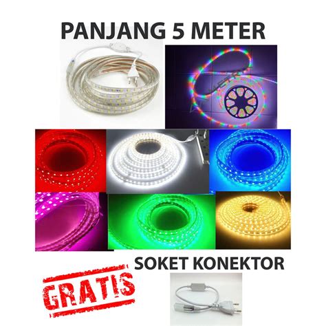 Jual LAMPU SELANG LED 220V 8 WATT 5 METER SUPER TERANG SMD 5050 RING