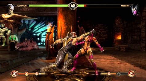 Mortal Kombat Komplete Edition Scorpion Vs Mileena Youtube