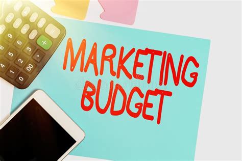 Conceptual Display Marketing Budget Concept Meaning Estimated Amount