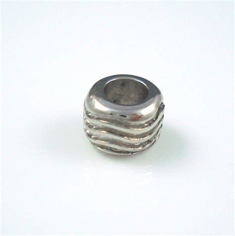 Stainless Steel Bead 5mm Hole Grooved Bead For Leather Or Etsy