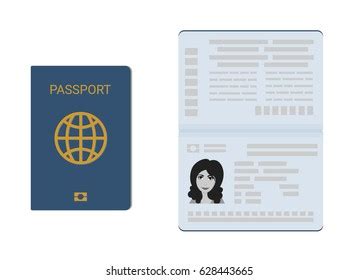 Plantilla De Pasaporte Vectorial Abrir P Gina Vector De Stock Libre