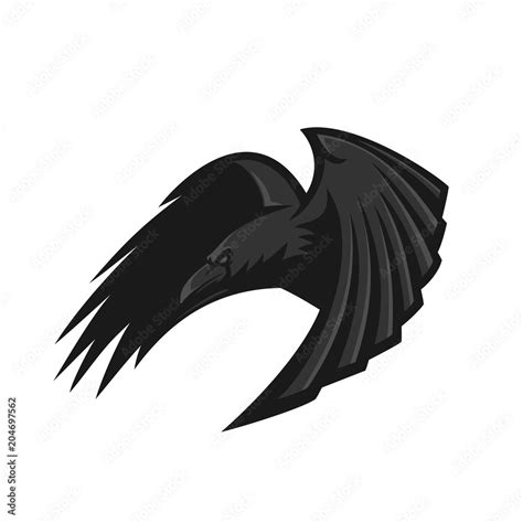 Raven Crow Bird Esport Gaming Mascot Logo Template Stock Vector Adobe