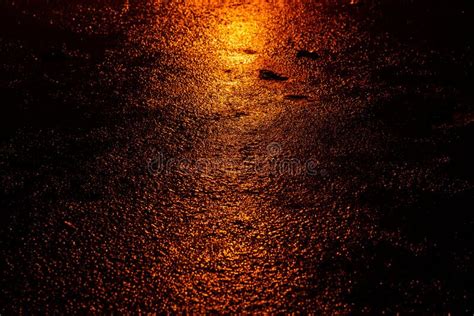 Wet Pavement At Night Stock Photo Image Of Rain Cobble 64059054