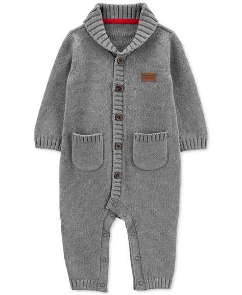 Carters Baby Boys Knit Jumpsuit Macys