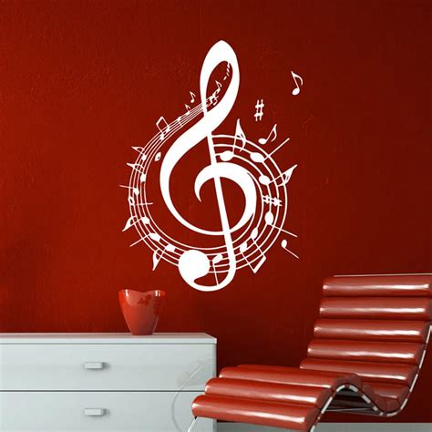 Musical Note Wall Stickers Creative Sheet Music Home Decor Living Room Wall Decals Art