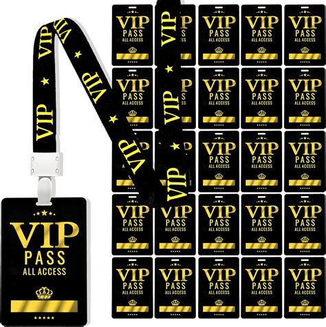 Amazon.com : 25 Sets VIP Badge Lanyards with VIP Pass Cards, VIP
