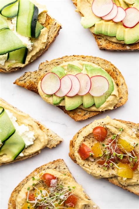 5 Minute Hummus Toast 9 Ways