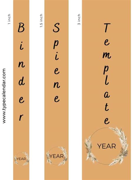 Free Printable Binder Spine Insert Templates 1 2 3 Inch Label Andword