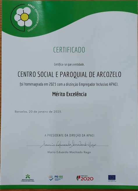 Empregador Inclusivo Apaci Centro Paroquial De Arcozelo