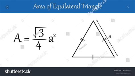 Area Equilateral Triangle Formula Mathematics Vector Stock Vector ...