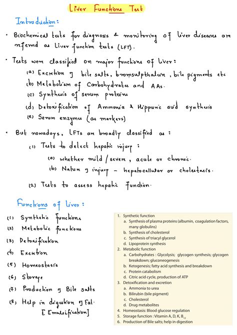 SOLUTION: Liver function test overview - Studypool