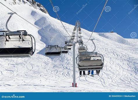 Chairlift On A Ski Resort Stock Photo Image Of Activity 35445924