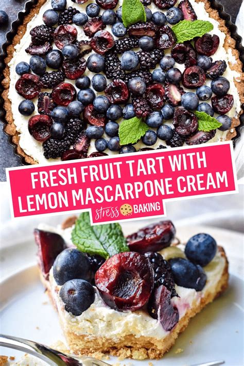 Fresh Fruit Tart With Lemon Mascarpone Cream Recipe Fruit Tart