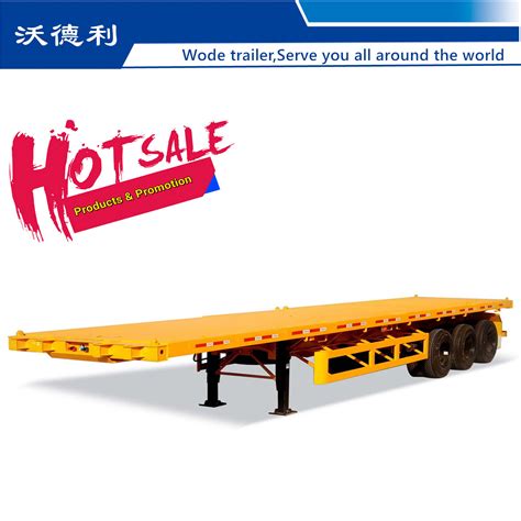 Brand New 3 Axle 60 Ton 40FT Flatbed Flat Bed Semi Trailer China