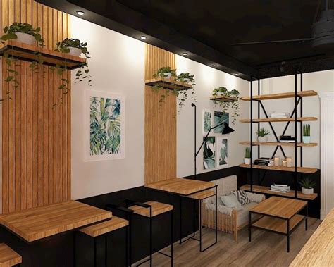 Дизайн проект кофейни в эко-лофт стиле. Bistro Interior, Cafe Interior ...