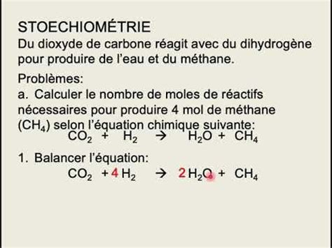 Stoechiométrie YouTube