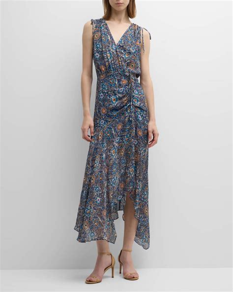 Veronica Beard Dovima Floral Sleeveless A Line Maxi Dress Neiman Marcus