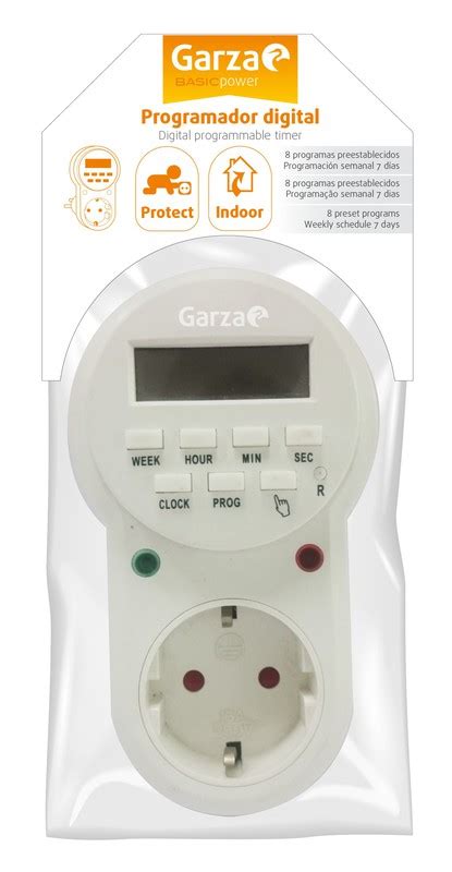 Garza Digital Timer Horas Tomada Switch Brycus