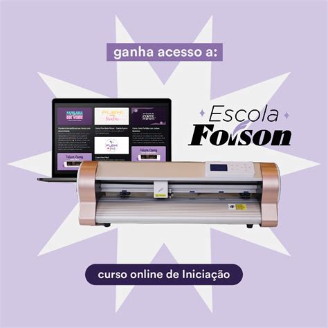 Plotter De Recorte Profissional Foison C24 PRO CAM Rose Gold Kit