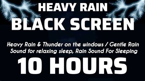 Heavy Rain Thunder On The Windows Gentle Rain Sound For Relaxing