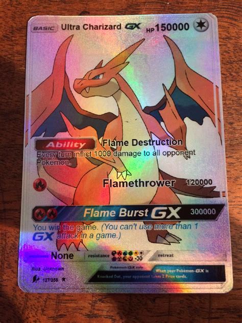 Mega Charizard Gx Pokemon Card