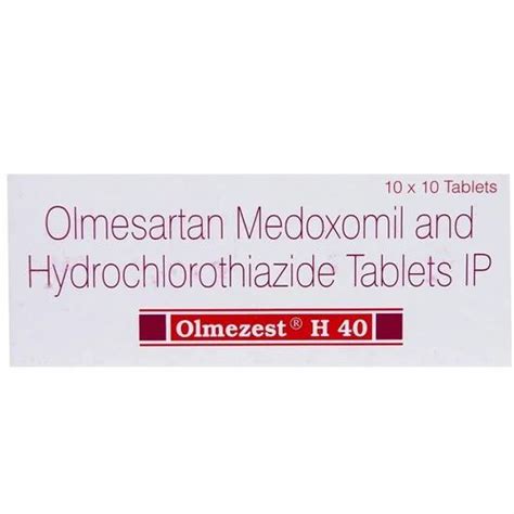 Olmesartan And Hydrochlorothiazide Tablet At Rs Stripe