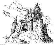 Coloriage Chateau Forteresse Dessin Chateau à imprimer