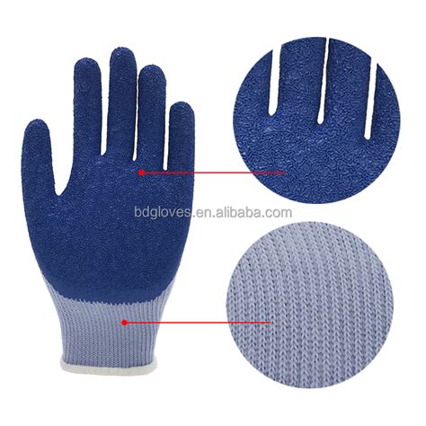 Buy Economic Crinkle Latex Palm Coated Glove Gauge Construction Work