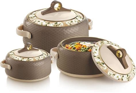 Casserole Dish With Lid Thermoware Double Wall Hot Pot Set Crock Pot Chapati Box Tortilla