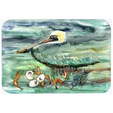 Watery Pelican Shrimp Crab Oysters Mouse Pad Hot Pad Or Trivet Kroger