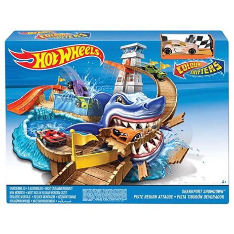 Игровой набор трек трасса Hot Wheels Порт акул Color Shifters BGK04 хот вилс меняет цвет