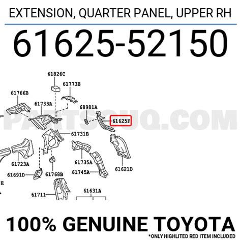extension quarter panel upper rh  toyota parts partsouq